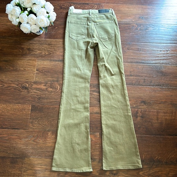 NWT PacSun High Rise Slim Flare Pants Olive Green Size 24 | Flare Pants | Green - Picture 10 of 14